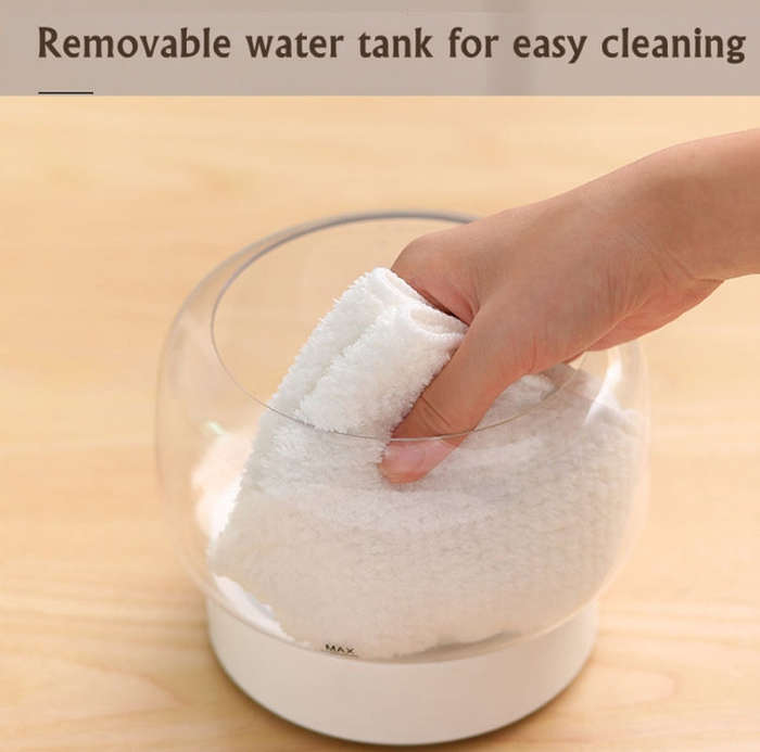 400ml Rose Aromatherapy Diffuser Timing Humidifier with Seven-color Light,CN Plug(White)