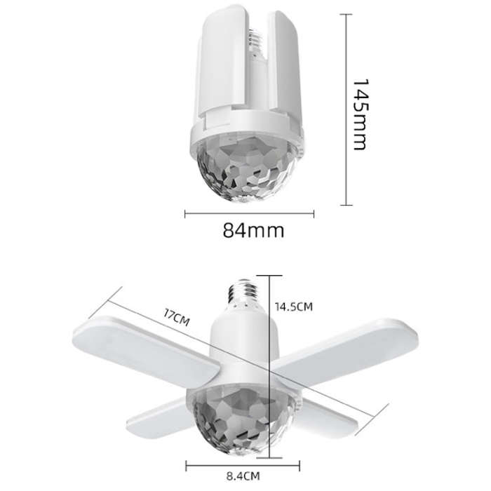 LY-002 24W Mini Bluetooth RGB Light Effect Foldable Music Light(Magic Light)