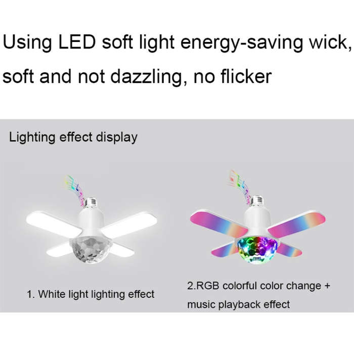 LY-002 24W Mini Bluetooth RGB Light Effect Foldable Music Light(Starry Light)