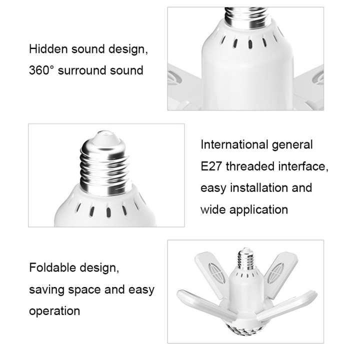 LY-002 24W Mini Bluetooth RGB Light Effect Foldable Music Light(Starry Light)