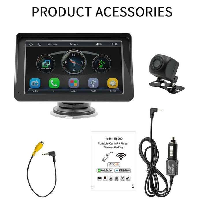 7 inch AHD Wireless CarPlay Car MP5 Player, Support Mobile Phone Interconnection(With Camera)