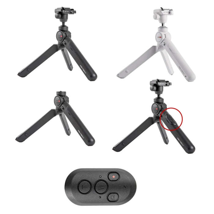 PGYTECH Camera Mobile Phone Desktop Pan Tilt Handheld Tripod, Specification: White