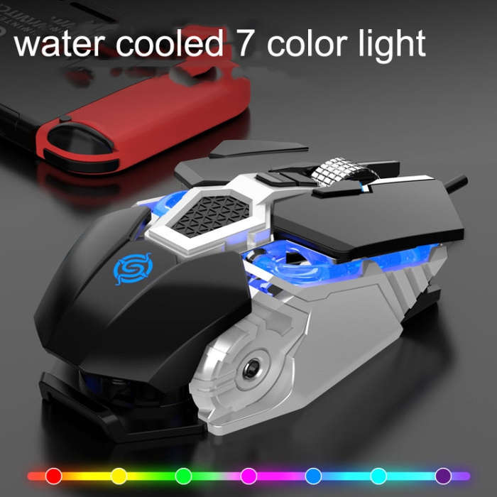 K-Snake Q18 9 Keys 6400DPI Glowing Machine Wired Gaming Mouse, Cable Length: 1.5m(White)