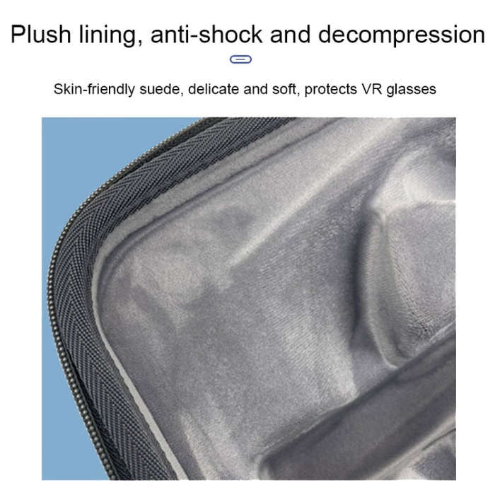 For Pico 4 HBV-494 EVA Anti-shock and Drop-proof VR Glasses Storage Bag(Grey)