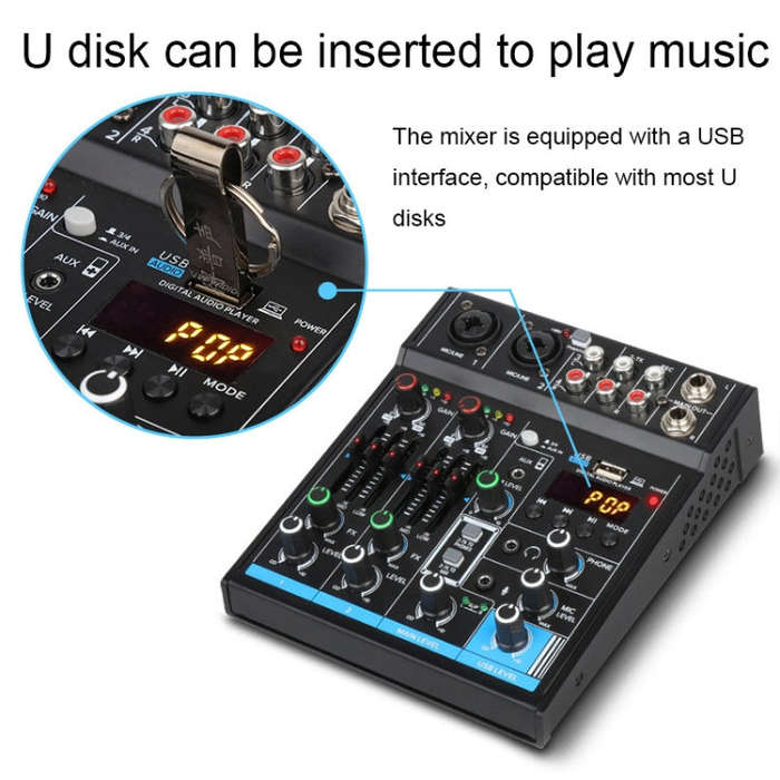 USB Balanced 4-ways Home Computer Recording Bluetooth Sound Card(M4)