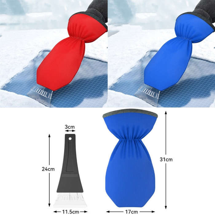 SUITU R-3140 Winter Automotive Glass With Gloves Snow Scraping and Defrosting Tools(Red)
