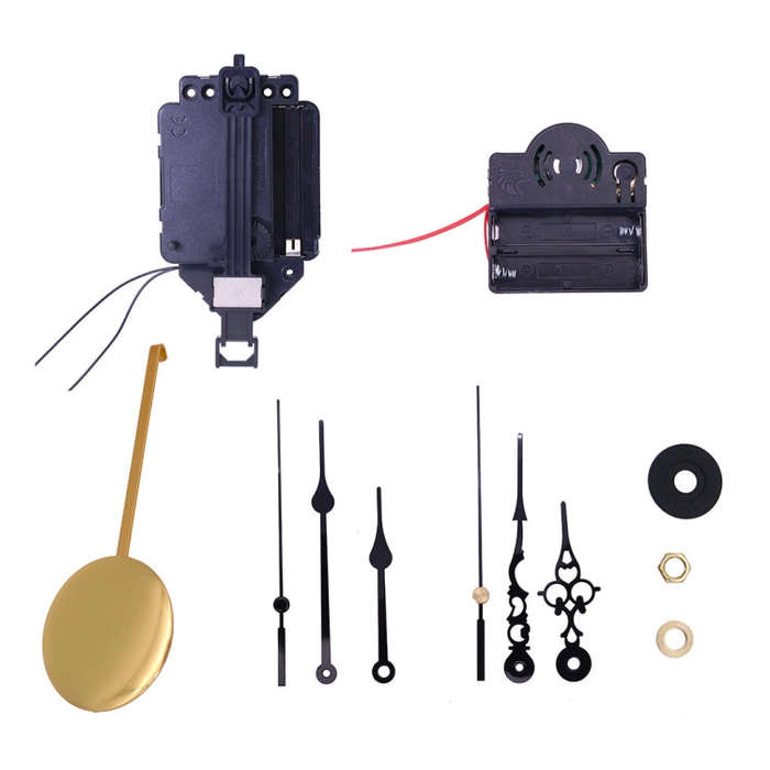 Quartz Pendulum Clock Movement DIY Movement Kits with 2 Pairs Hands