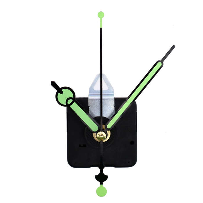 Shaft Length 18.5mm Quartz Clock Silent Movement + Luminous Hands DIY Kit,Spec: Movement+3 Sets N...