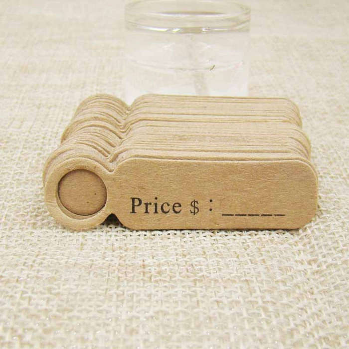 100pcs /Set Small Retro Baking Label DIY Jewelry Price Tag Bookmark Gift Card, Specification: Pri...