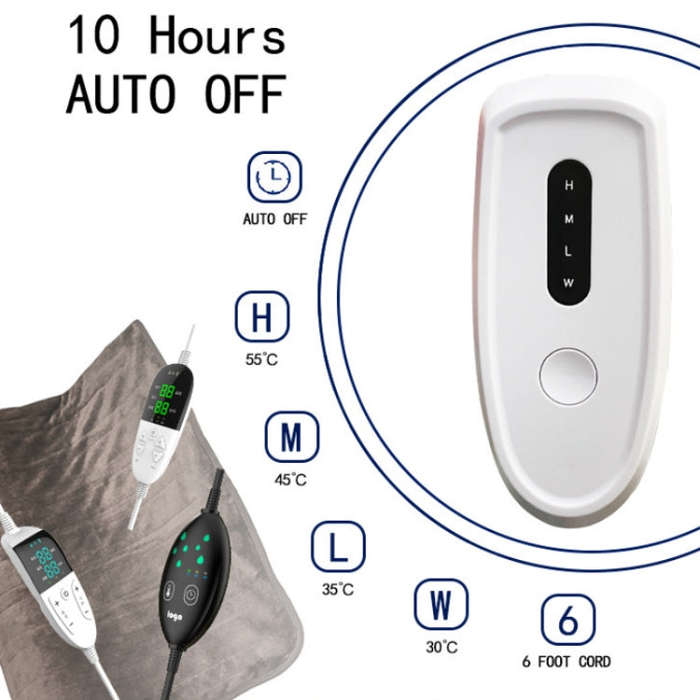 Intelligent Temperature Control Electric Heating Blanket, Size: 130x180cm EU Plug(Brown White)