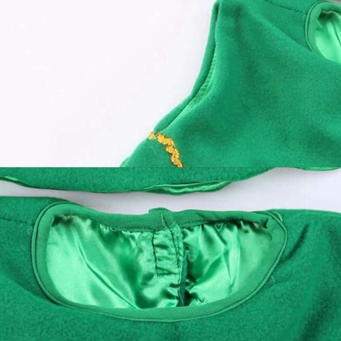 Girls Christmas Dress Christmas Tree Performance Dance Clothes, Size: 90cm(Green)