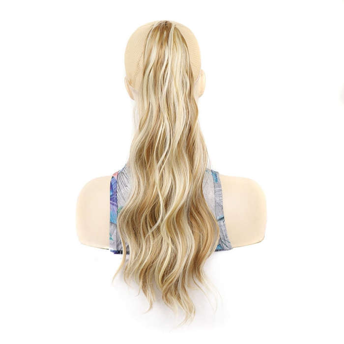 P96 Clip-On Wig Long Ponytail Water Ripple Long Curly Wig(8BH60)