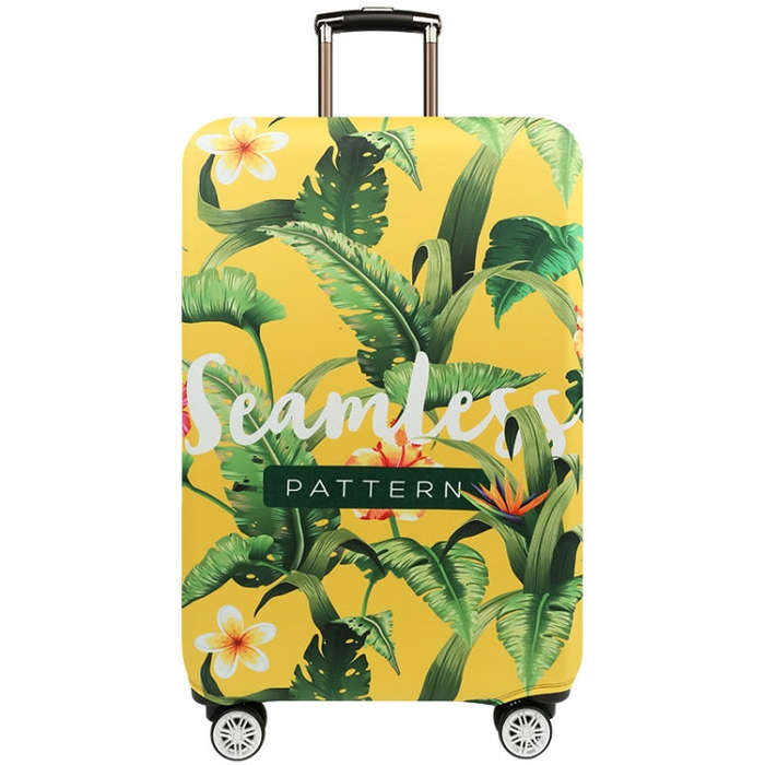 Thickened Wear-resistant Stretch Elastic Luggage Dust Cover, Size: L(Banana Leaf Yellow)