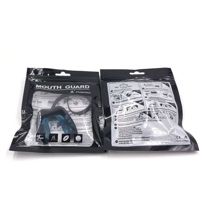 Mouthguard Braces Boxing Taekwondo Combat Protective Gear With Lanyard, Style: Medium (Pink)