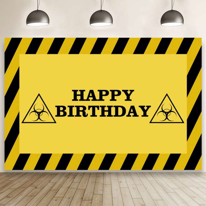 1.5m x 1m  Construction Vehicle Series Happy Birthday Photography Background Cloth(Mdm07792)