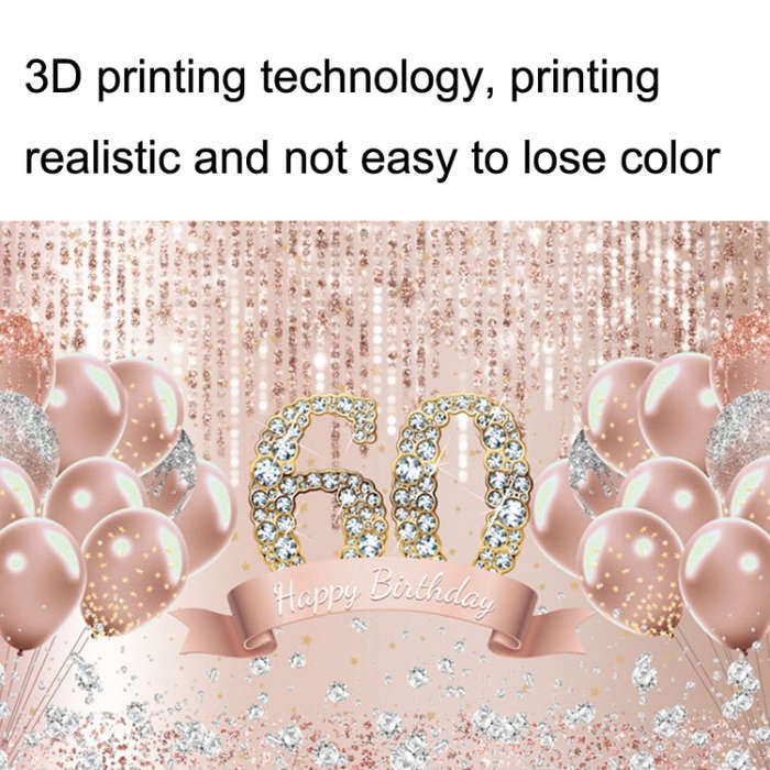 MDN12121 1.5m x 1m Rose Golden Balloon Birthday Party Background Cloth Photography Photo Pictoria...