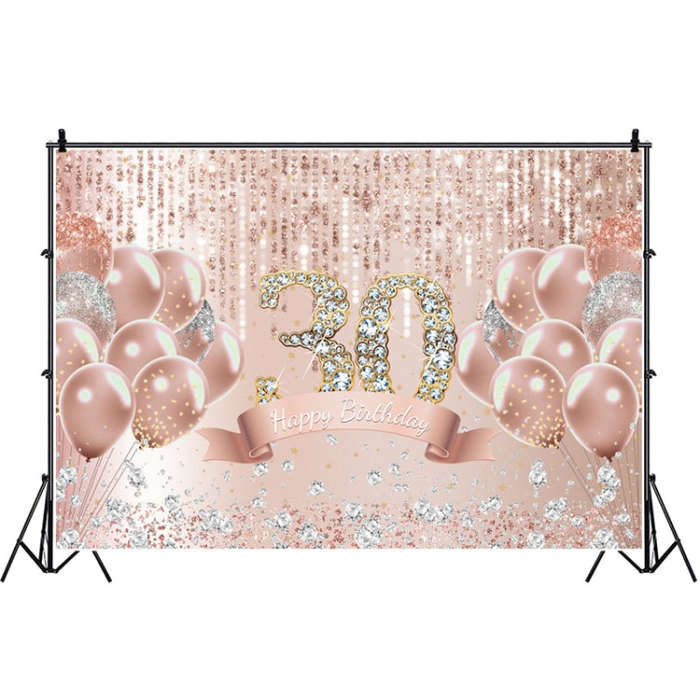 MDU05522 1.5m x 1m Rose Golden Balloon Birthday Party Background Cloth Photography Photo Pictoria...