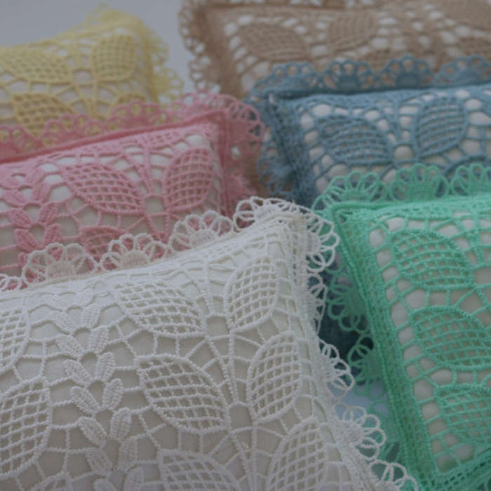Hollow Lace Round Blanket + Pillow Suit Baby Photography Props(Pink)