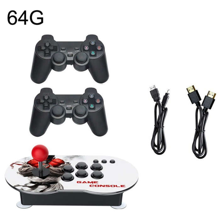 MANTE1 MT6 TV Console Game Joystick Turret HD 4K Game 3 Persons 64G Built-in 15000 Games+for PS1 ...