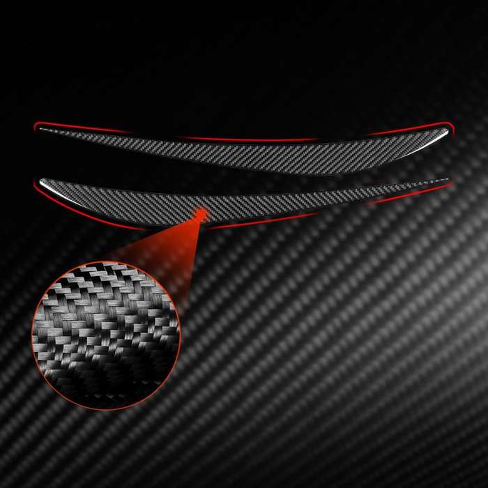 For 2019-2024 BMW 8 Series G14 2pcs /Set Universal Headlight Eyebrow Sticker(Black)
