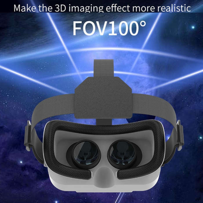 VRSHINECON G12 VR Glasses 3D Movie All In One Game Machine Immersive Virtual Reality Glasses(White)