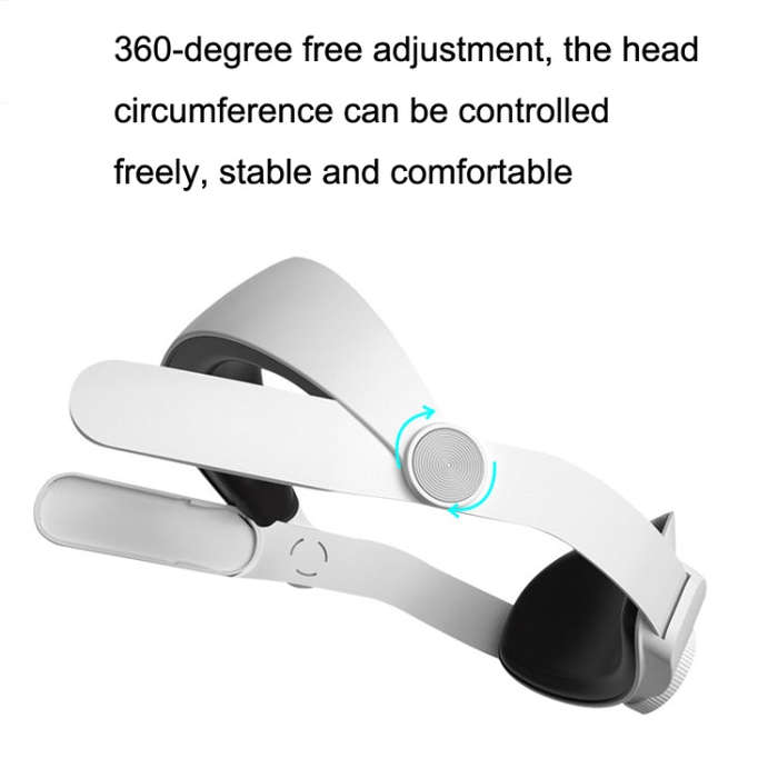 For Quest 2 VR SHINECON OS01 Adjustable All -In -One Head Strap VR Accessories(White)