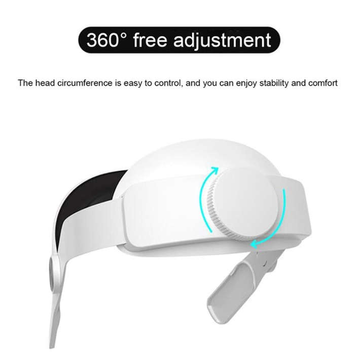 For Quest 2 VR SHINECON OS01 Adjustable All -In -One Head Strap VR Accessories(White)