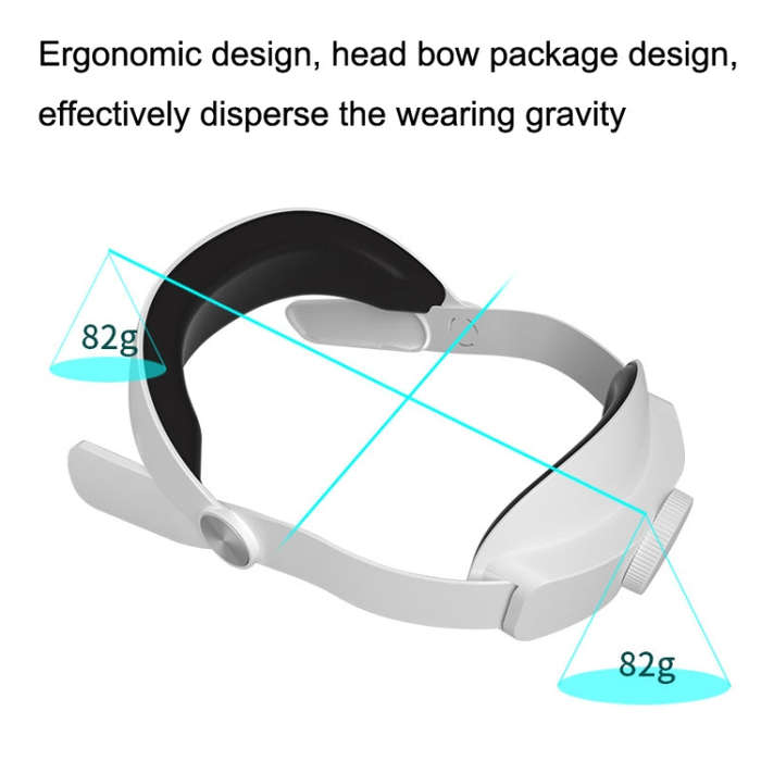 For Quest 2 VR SHINECON OS01 Adjustable All -In -One Head Strap VR Accessories(White)