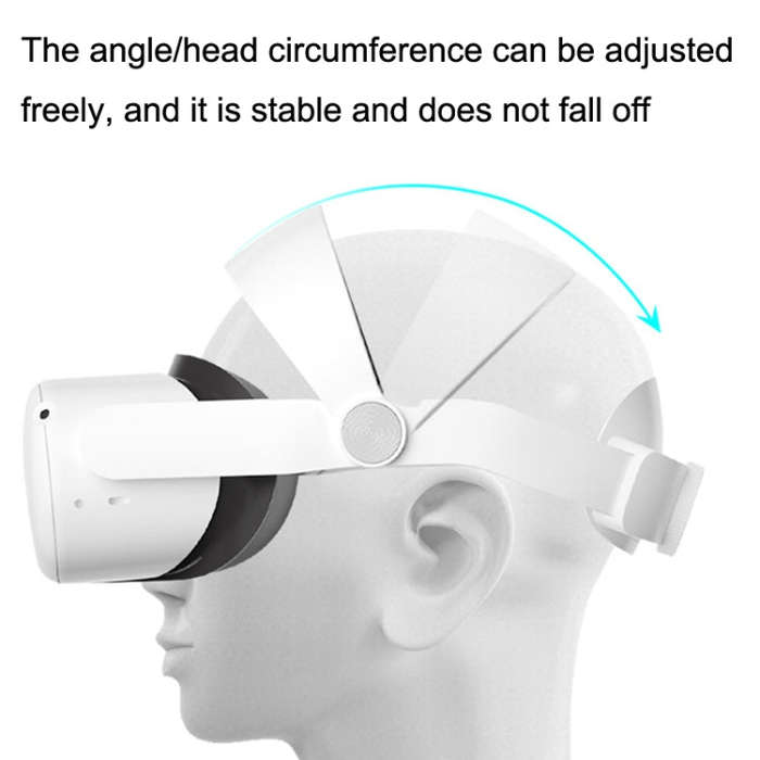 For Quest 2 VR SHINECON OS01 Adjustable All -In -One Head Strap VR Accessories(White)