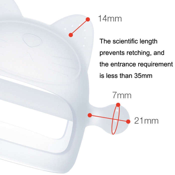 Baby Anti-eating Hand Cover Boiled Silicone Soothing Teeth Stick(Transparent)