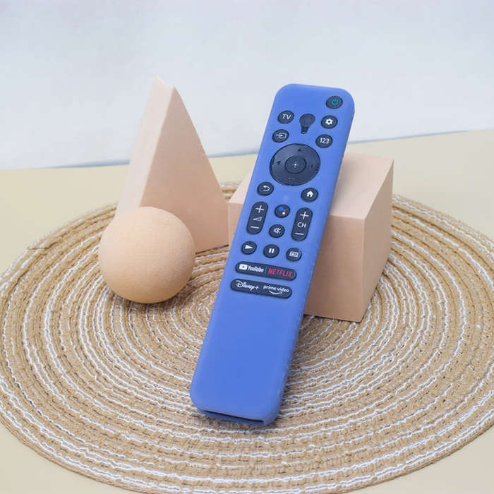 Y56 Voice Remote Silicone Anti-Fall Protective Case For Sony RMF-TX800U/C/P/T/900U(Luminous Blue)