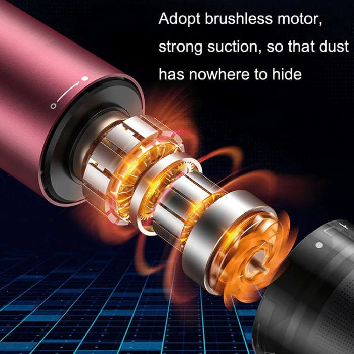 P12 High Power Handheld Wireless Vehicles / Household Vacuum Cleaner(Elegant Black)