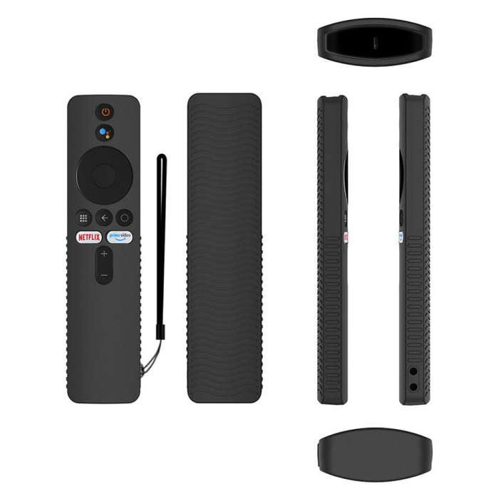 For Xiaomi 4K TV Stick Y48 Remote Control Anti-Drop Silicone Protective Cover(Black)