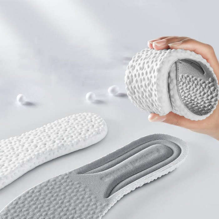 5pairs Super Soft High Elasticity Sports Insoles Summer Insoles, Size: 40(Grey)