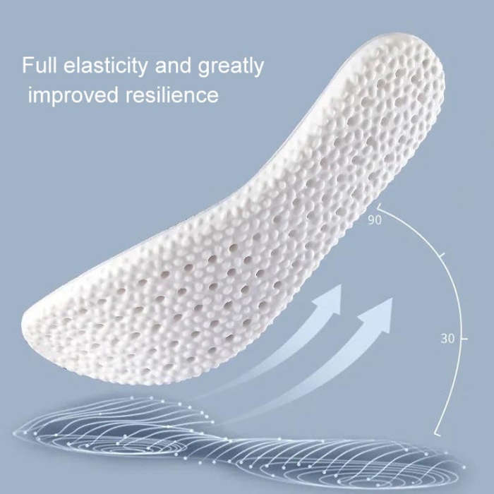 5pairs Super Soft High Elasticity Sports Insoles Summer Insoles, Size: 35(Black)