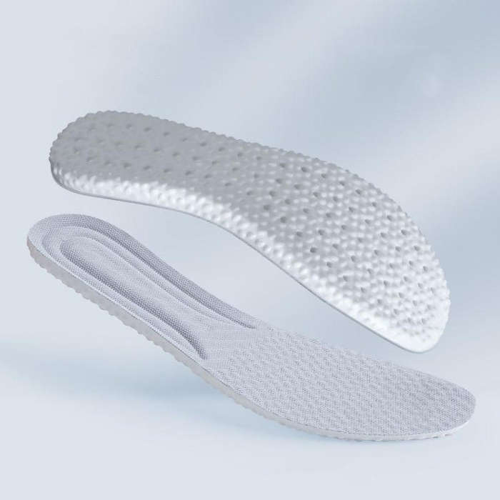 5pairs Super Soft High Elasticity Sports Insoles Summer Insoles, Size: 38(Grey)
