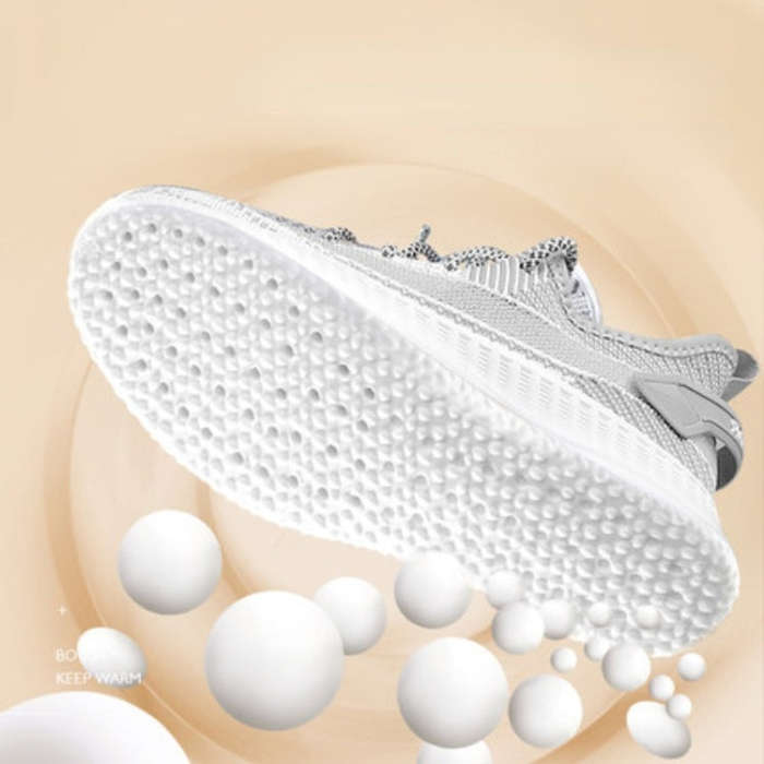 5pairs  Highly Elastic Boost Particles Warm Insoles Plush Insoles, Size: 43(Gray)