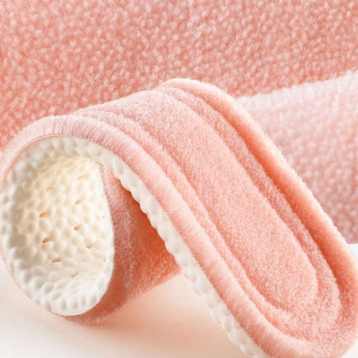 5pairs  Highly Elastic Boost Particles Warm Insoles Plush Insoles, Size: 42(Beige)