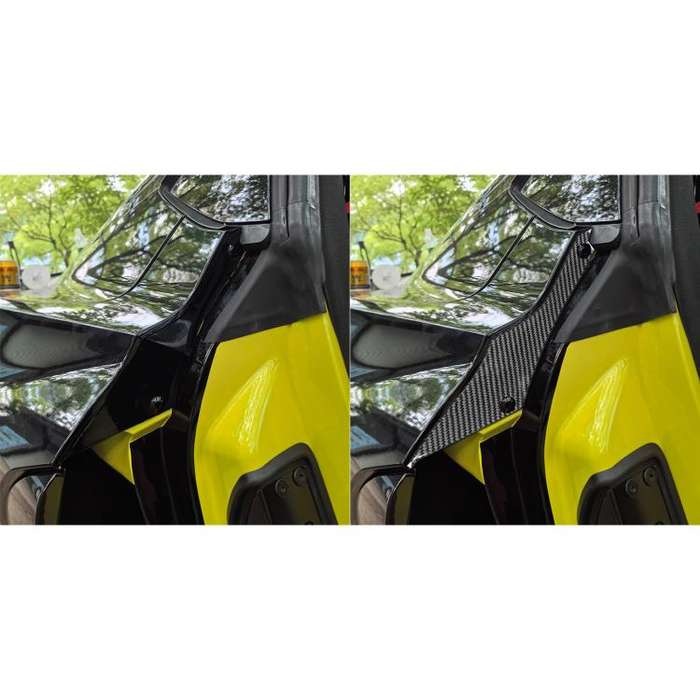 For Chevrolet Corvette C8 2pcs /Set Rear Door Inner Frame Sticker(Black)