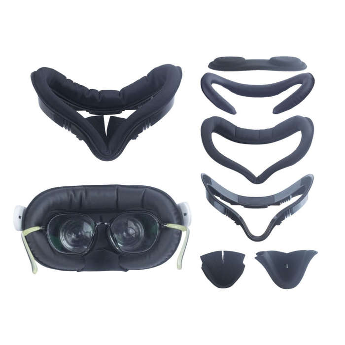 For Quest 2 VR Headset 6pcs/set Replacement Face Eye Pad Cushion(Black)