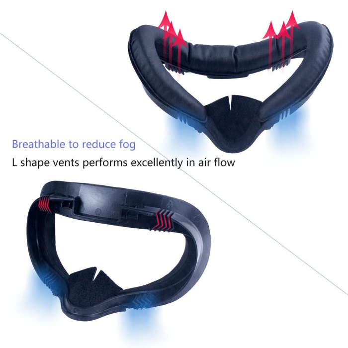 For Quest 2 VR Headset 6pcs/set Replacement Face Eye Pad Cushion(Black)