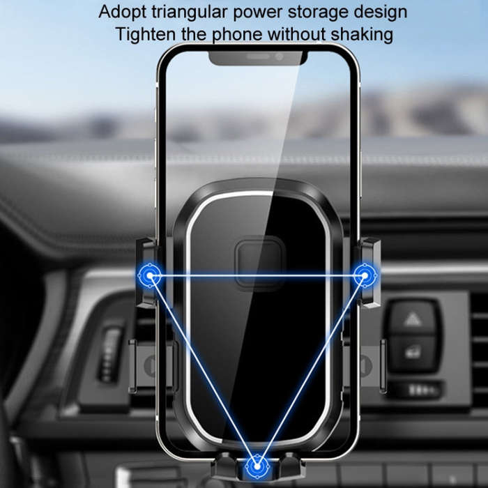 Car Air Outlet Hook Firmly Navigation Mobile Phone Holder(Mirror Black)