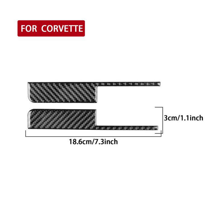 For Chevrolet Corvette C8 2pcs /Set Car Door Lock Switch Sticker(Black)