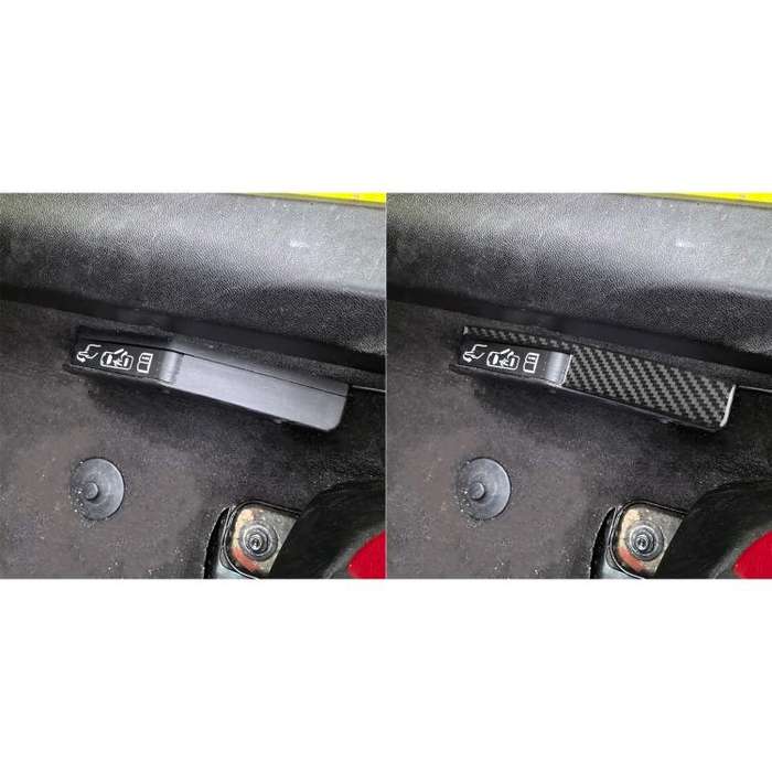 For Chevrolet Corvette C8 2pcs /Set Car Door Lock Switch Sticker(Black)