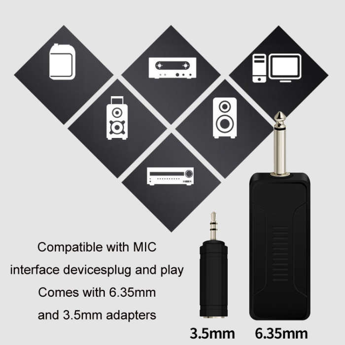 One For Two Outdoor Wireless Microphone Audio Headset Amplifier Loudspeaker(Black)