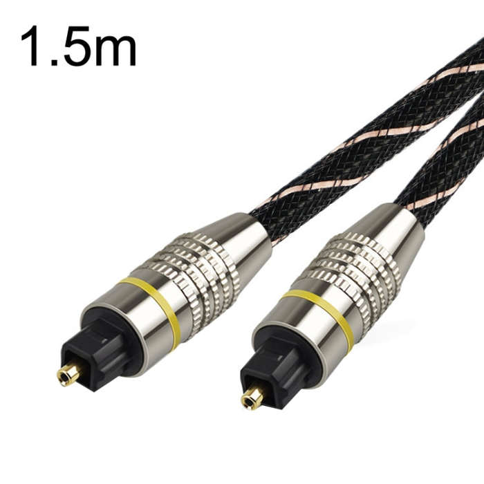 EMK HB/A6.0 SPDIF Interface Digital High-Definition Audio Optical Fiber Cable, Length: 1.5m(Black...