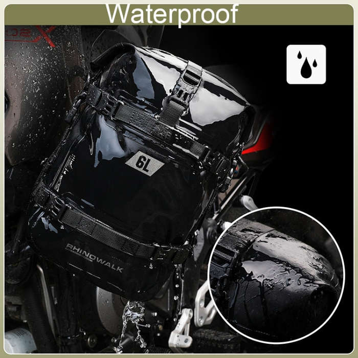 Rhinowalk MT2206 6L Waterproof Motorcycle Bumper Bag Outdoor Riding Bag(Black)