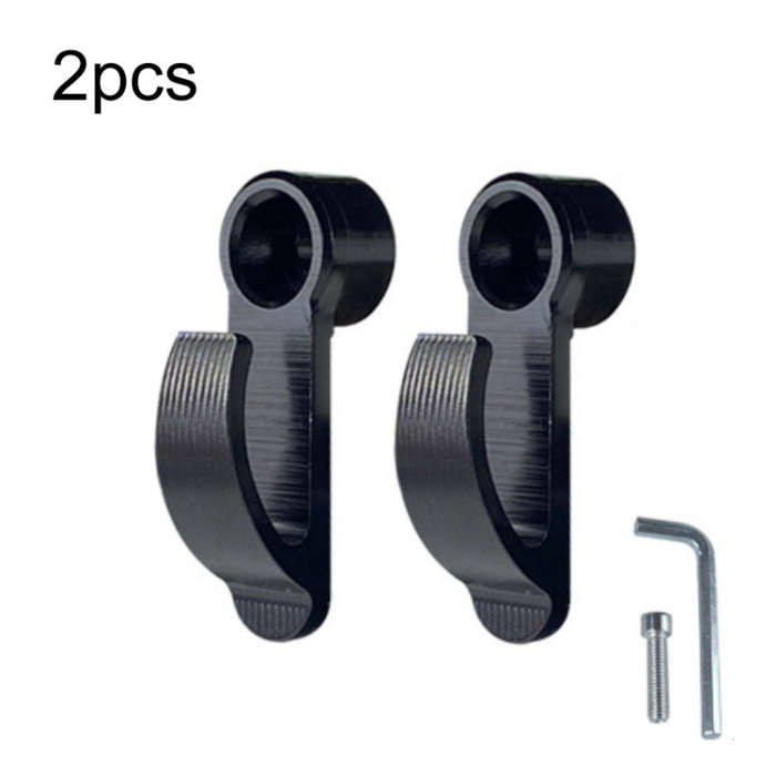2pcs Motorcycle Modified Helmet Hook Scooter Side Storage Hook(Black)