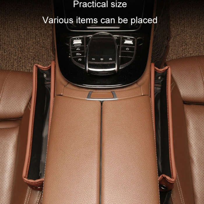 Multifunctional Car Seat Crevice Storage Box, Pattern: No Logo(black)