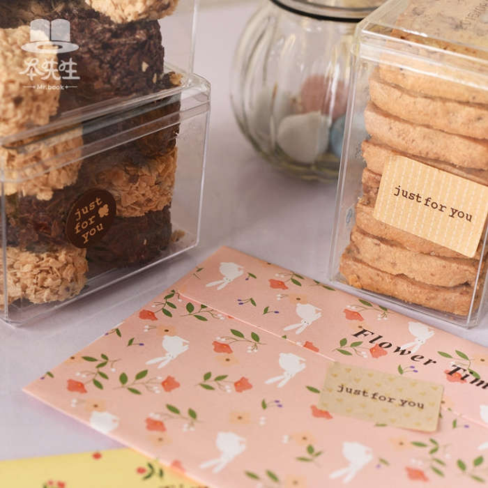 10sheets Love Cake Stickers Baking Stickers Leather Paper Sealing Stickers